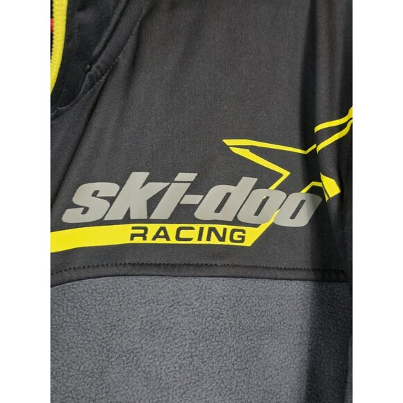 Ski-Doo Racing Jacket Mens XL Black Gray Full Zip Fleece BRP Rotax Snowmobile - Picture 2 of 8